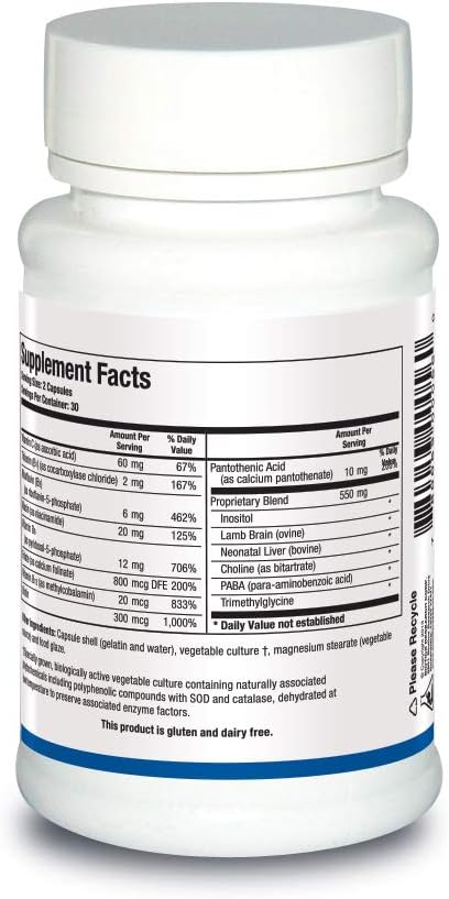 Biotics Research Bio GGG B B Complex Capsules - Bioactivated B Vitamins for Energy, Mood, Cardiovascular Health - 60 Count