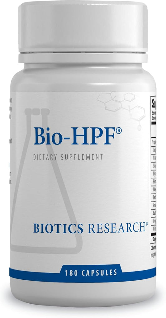 Biotics Research Bio-HPF Capsules for Gastric Support and Healthy Digestion with DGL, Licorice, Slippery Elm, and Berberine - 180 Count