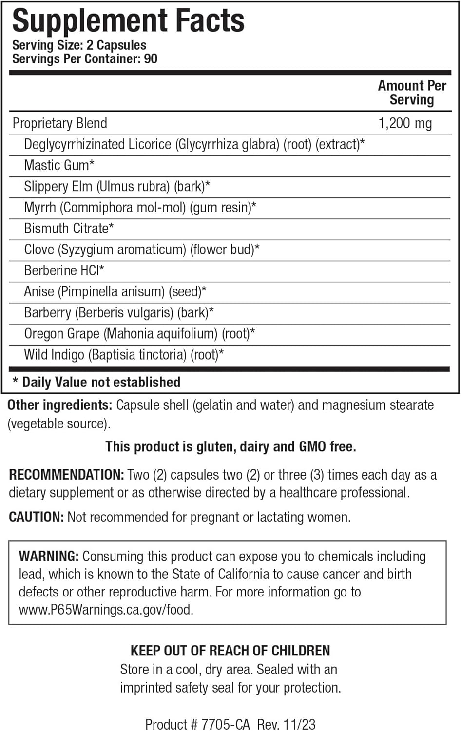 Biotics Research Bio-HPF Capsules for Gastric Support and Healthy Digestion with DGL, Licorice, Slippery Elm, and Berberine - 180 Count