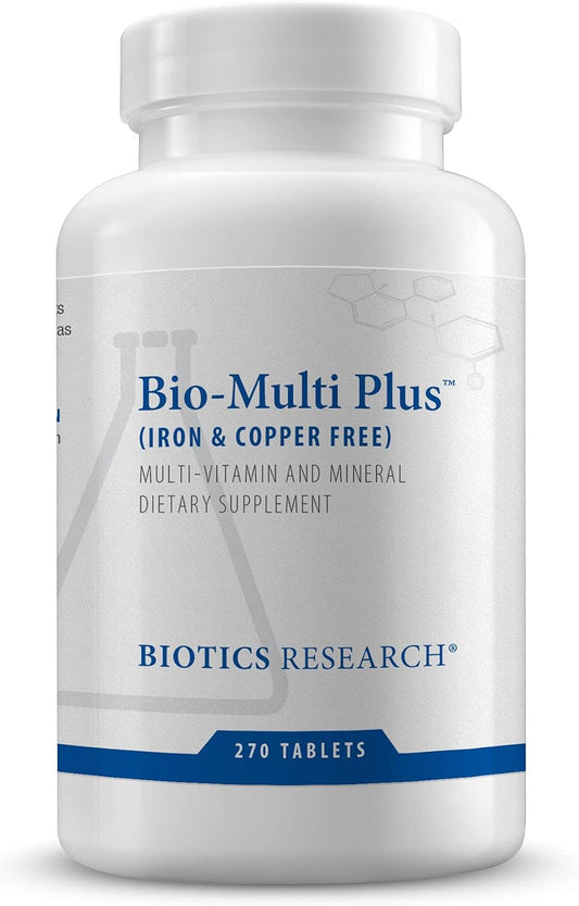 Biotics Research Bio Multi Plus Chelated Minerals Multivitamin - Iron & Copper Free, Emulsified Vitamins - High Antioxidants, 270 Count