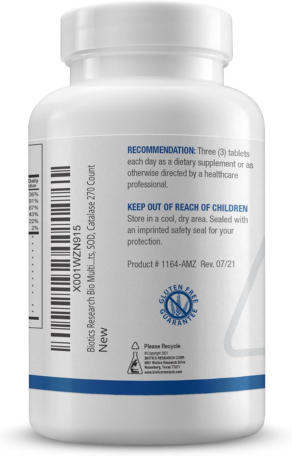 Biotics Research Bio Multi Plus Chelated Minerals Multivitamin - Iron & Copper Free, Emulsified Vitamins - High Antioxidants, 270 Count