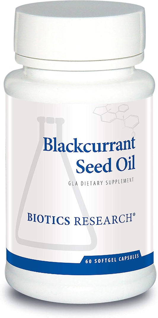 Biotics Research Blackcurrant Seed Oil Capsules - 535mg GLA for Heart, Skin, and Immune Health - 60 Capsules