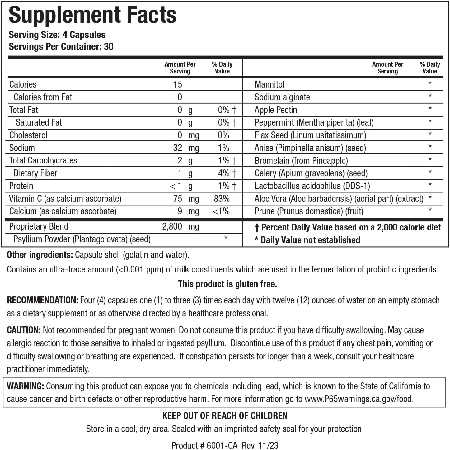 Biotics Research Colon Plus Caps: Fiber Supplement for Digestive Health, Regularity, and Gut Flora - 120 Capsules