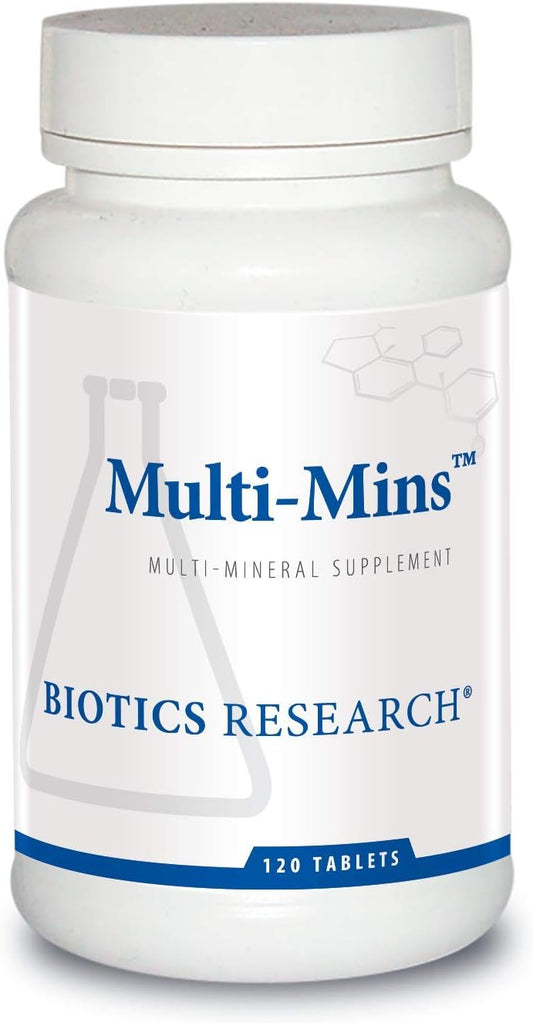 Biotics Research Multi-Mins: Potent Bioavailable Multi Mineral Supplement with Chelates and Whole Food Trace Minerals - 120 Tablets