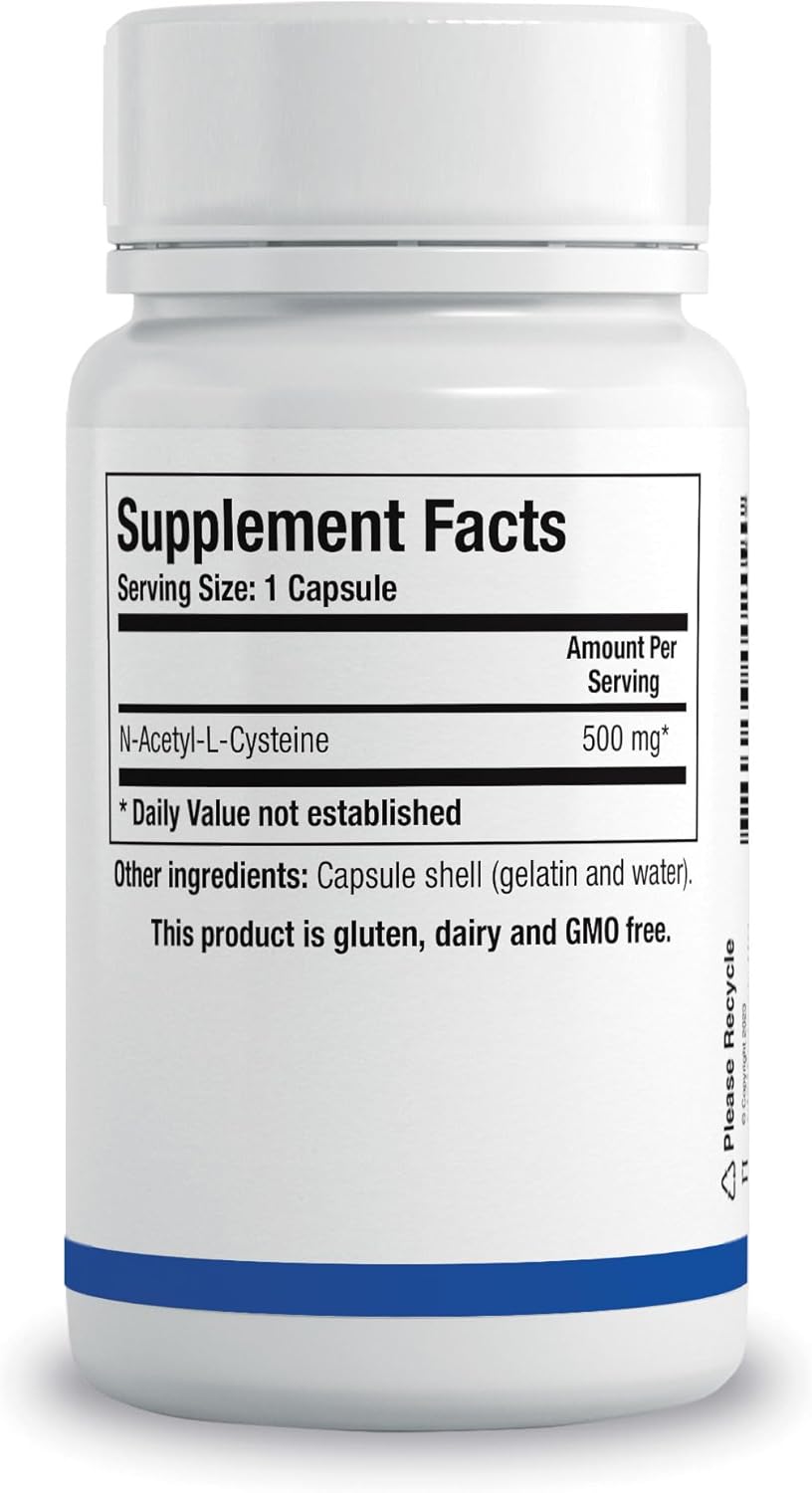 Biotics Research NAC 500mg Capsules for Glutathione Production, Detox Support, Muscle Recovery, Healthy Lungs - 180 Count
