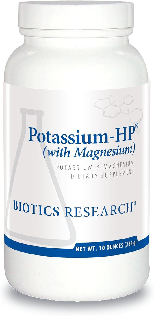 Biotics Research Potassium HP Powdered Formula with Magnesium - Electrolyte Supplement for Cardiovascular & Bone Health - 10 Ounces