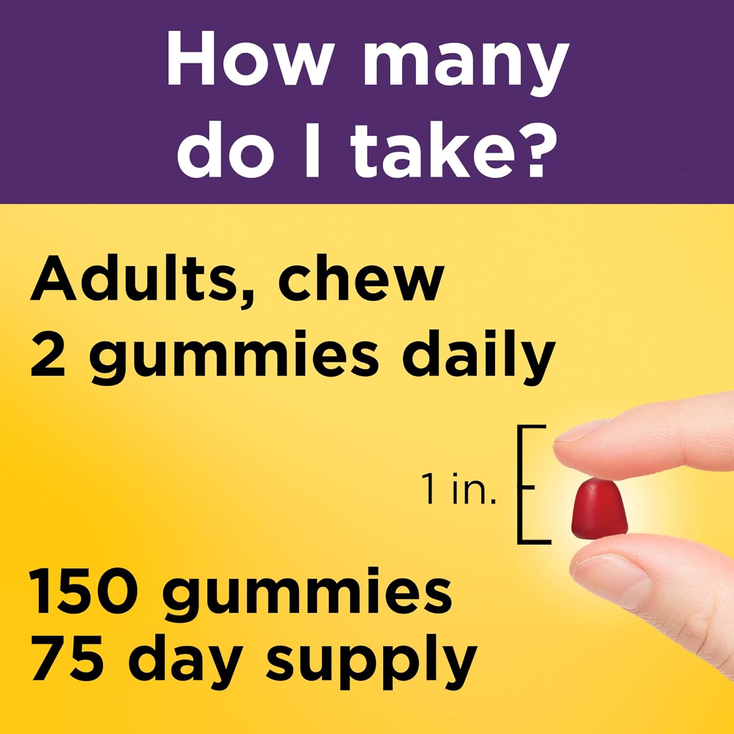 Biotin 2500 mcg Gummies for Hair, Skin, Nails - 150 Count - 75 Day Supply