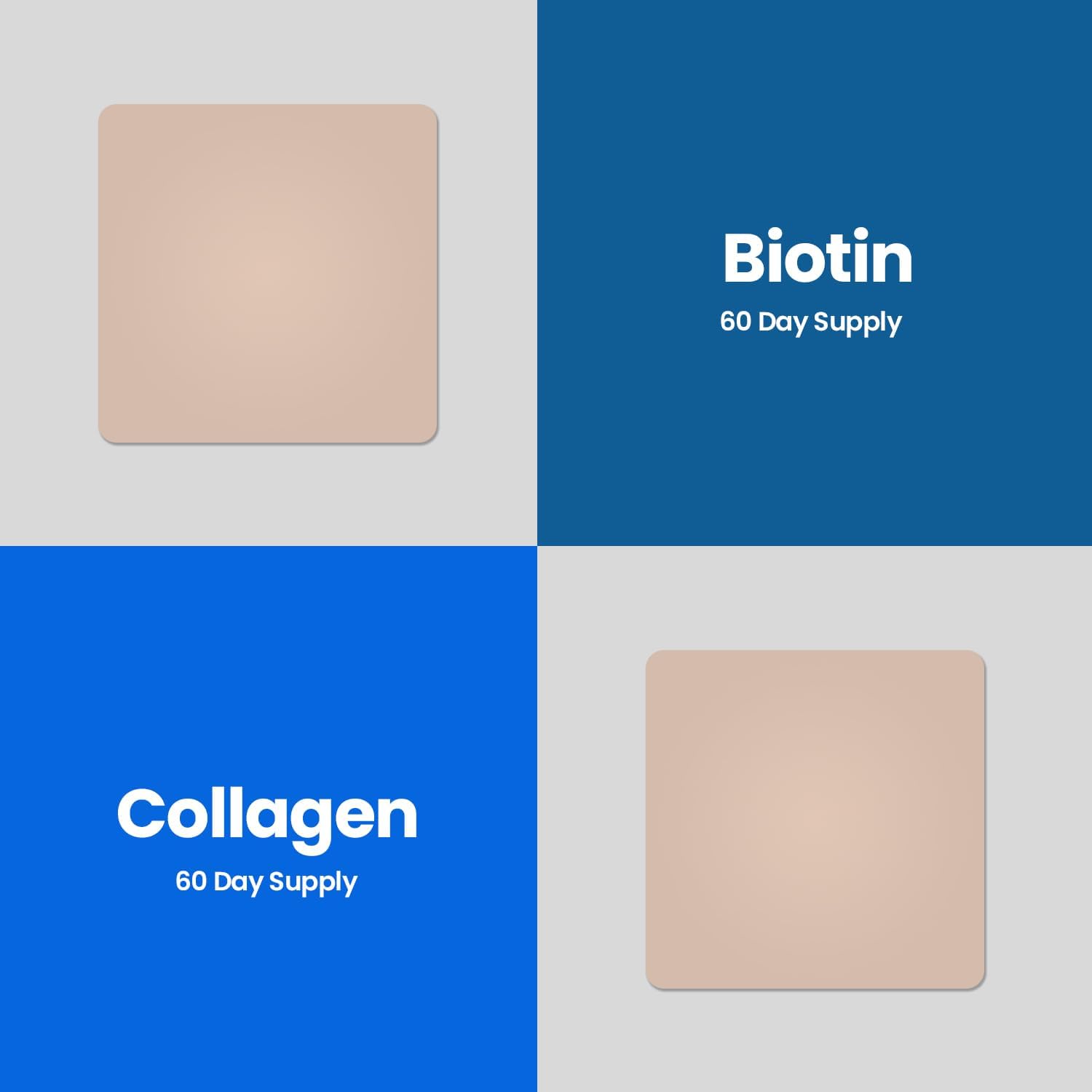 Biotin Collagen Hair Skin Nail Patches - Self-Adhesive Time Release Topical Patch (60 Day Supply)