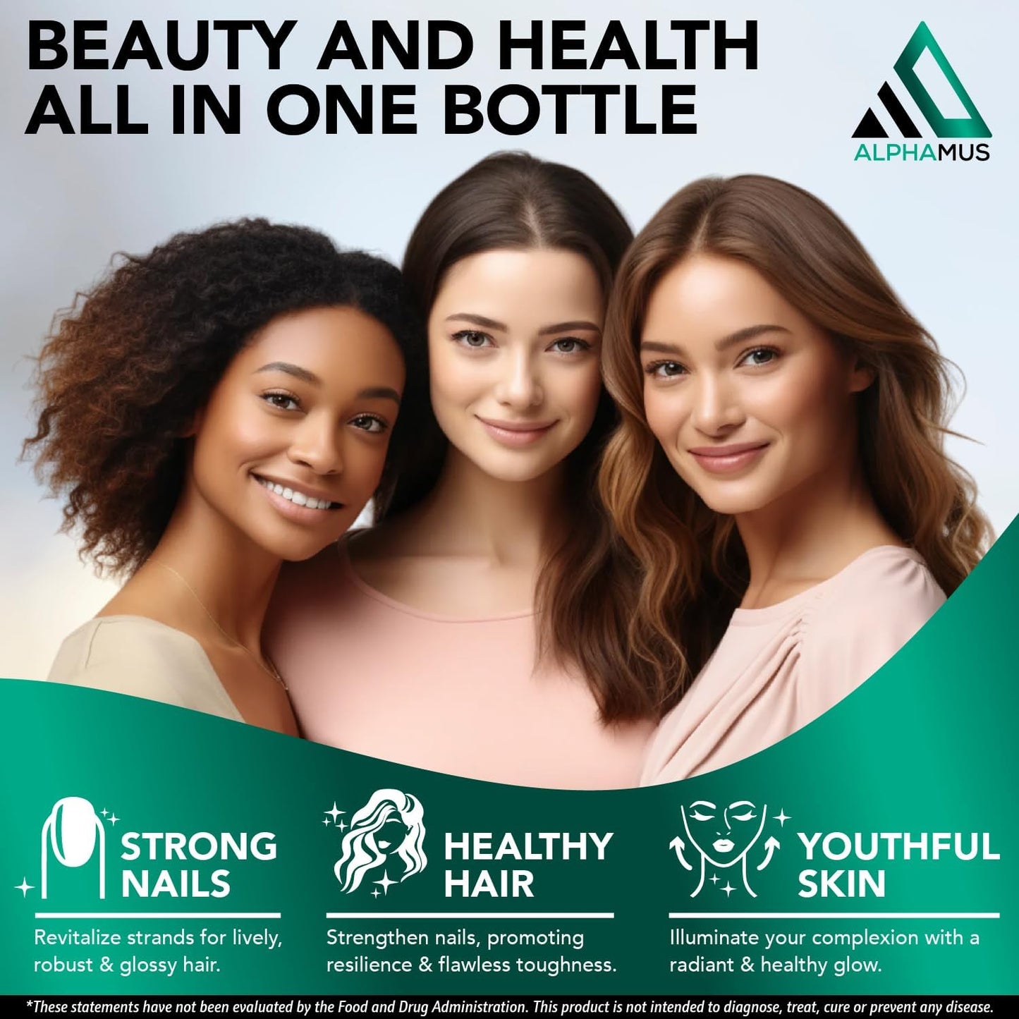 Biotin, Collagen, Keratin Supplements for Hair Growth, Skin & Nail Health - 5000mcg Capsules with Hyaluronic Acid & Vitamin-B Complex - 90 Capsules for Women & Men