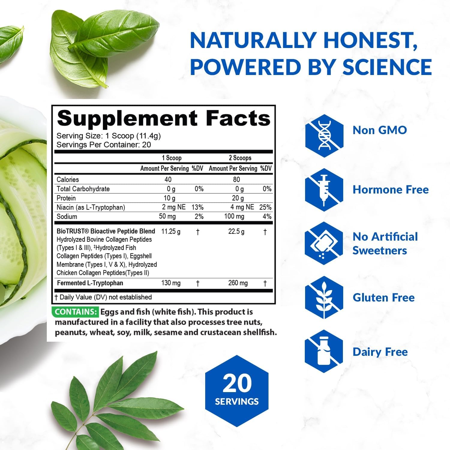 BioTrust Ageless Multi Collagen Peptides Powder - Unflavored Hydrolyzed Protein with 5 Types of Collagen for Women & Men - Grass Fed Sources