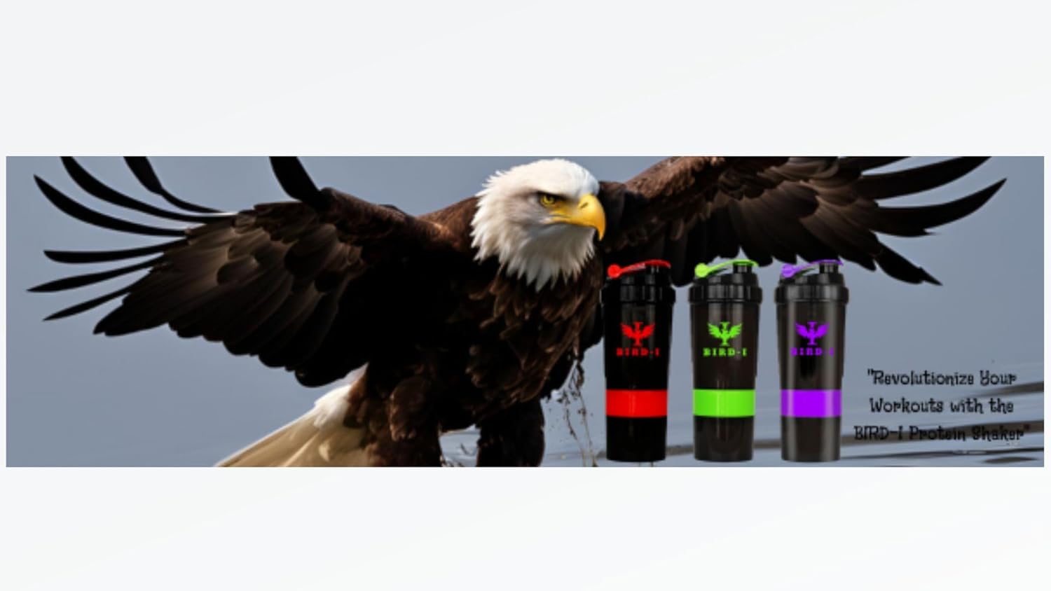 BIRD-I 3-in-1 Gym Protein Shaker 500ml Metal Mixer BPA-Free Purple