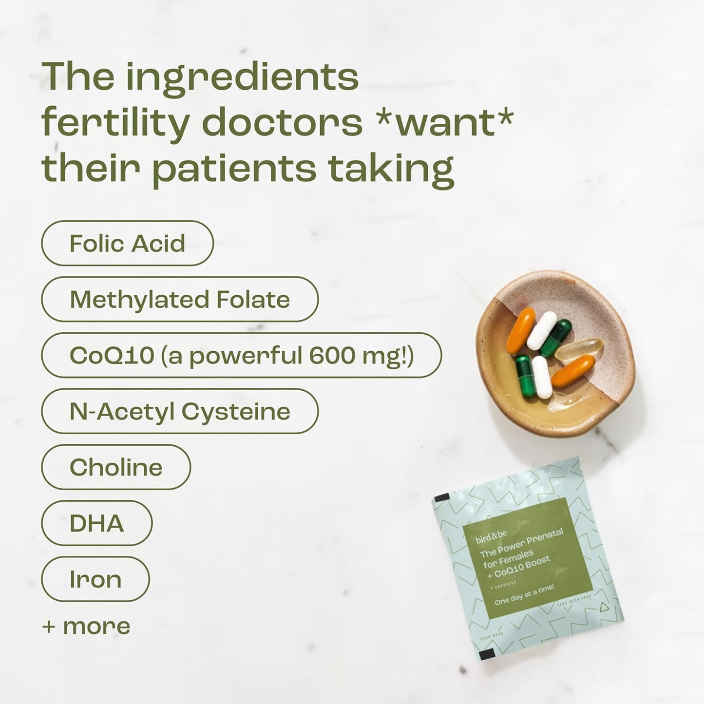 bird&be CoQ10 Boost Power Prenatal for Women