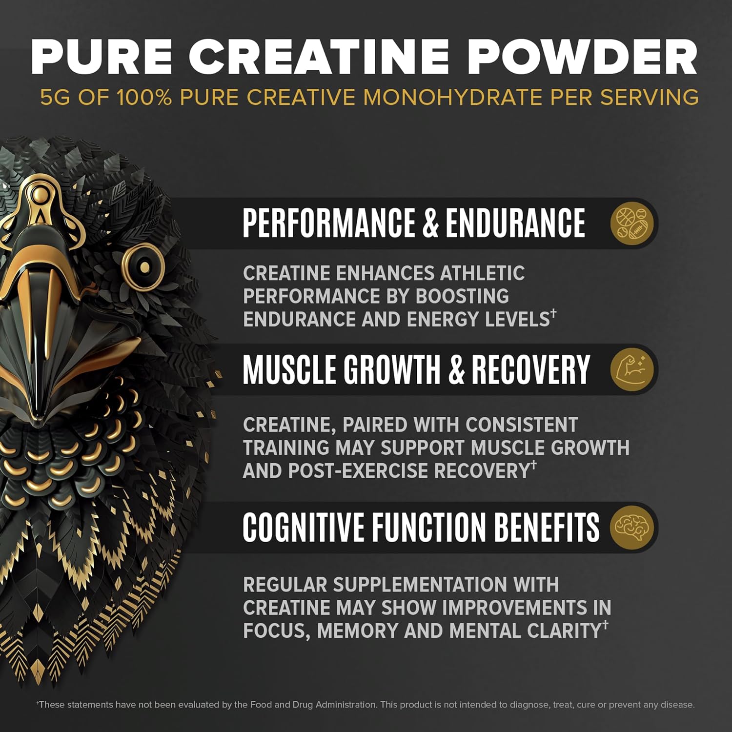 BIRDMAN Falcon Vegan Protein Powder with 31g Protein, 5g Creatine, BCAA, Probiotics, Electrolytes - Vanilla, 30 Servings