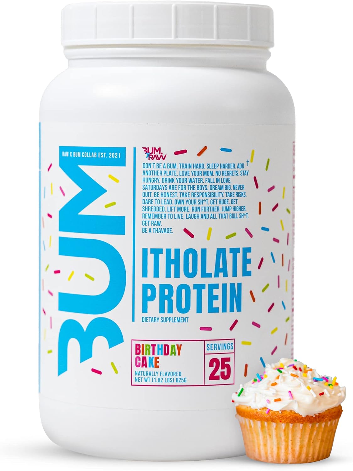 Birthday Cake Whey Isolate Protein Powder - Grass-Fed Sports Nutrition for Muscle Growth & Recovery - Low-Fat, Low Carb - 25 Servings