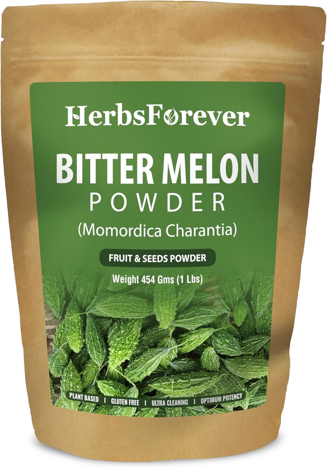 Bitter Melon Powder (Karela) - Vitamin C, Non-GMO, 100% Pure, Plant-Based Vegan - 454 GMS