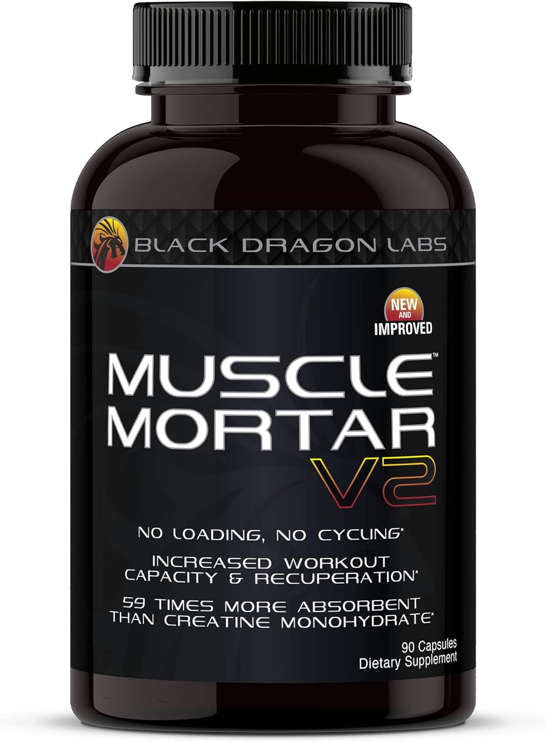 Black Dragon Labs Muscle Mortar Creatine HCL for Enhanced Strength & Endurance - 30 Servings
