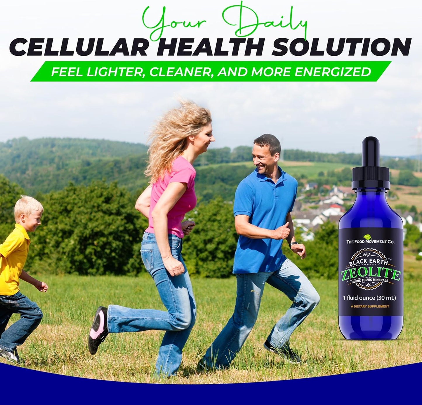Black Earth Zeolite & Humic Fulvic Acid Trace Minerals Detox Drops - 1oz Liquid Supplement for Adults & Kids