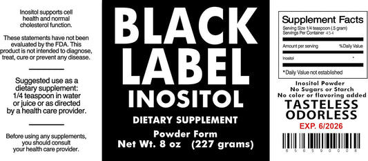 Black Label Inositol Powder - 2.19 Pound - High Quality Supplement