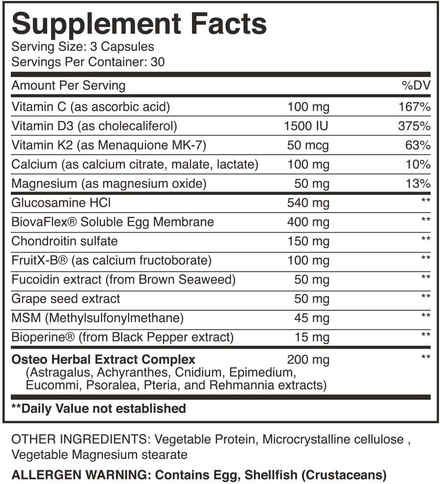 Blackfish5 Motion 5 - Glucosamine Chondroitin MSM Supplement - 90 Capsules for Joint Health
