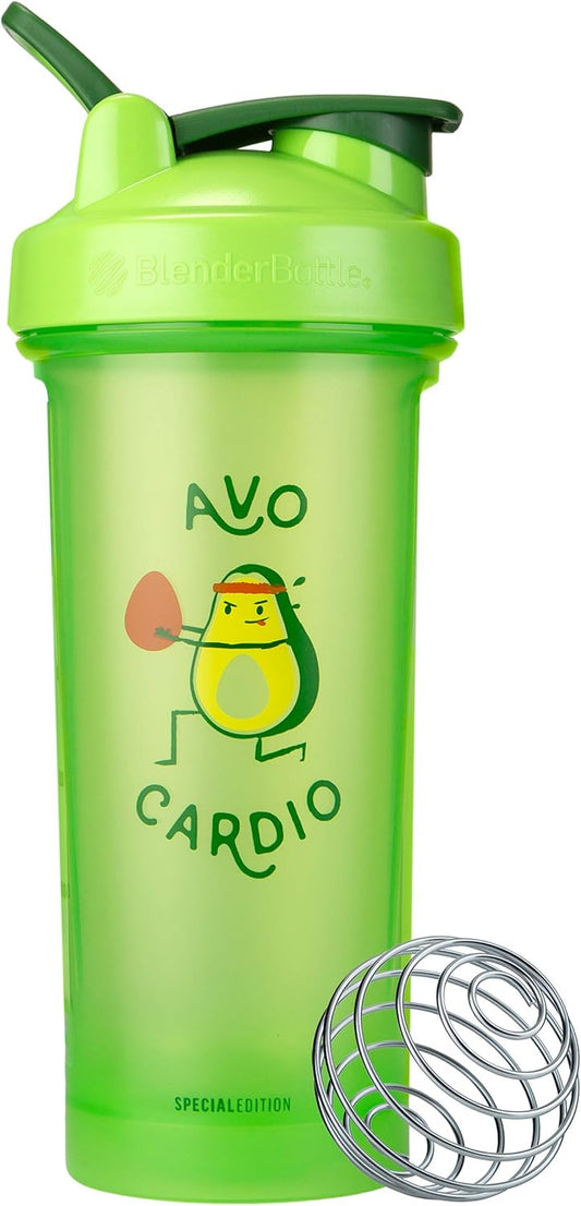 BlenderBottle Just for Fun Classic Shaker Bottle - 28 oz, Ideal for Protein Shakes and Pre Workout - Avo Cardio Friendly