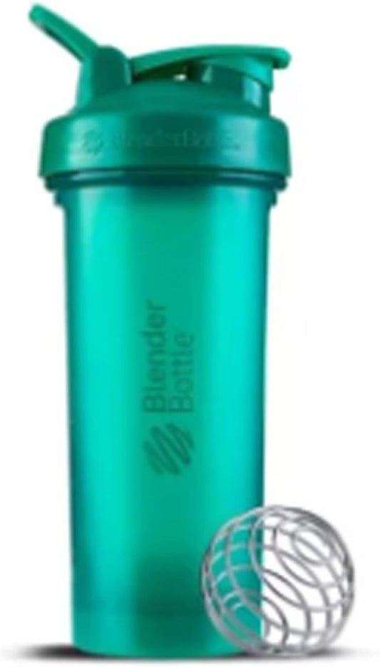 BlenderBottle ProStak Shaker Bottle with Protein Powder Storage and Pill Organizer, 22-Ounce Teal Color