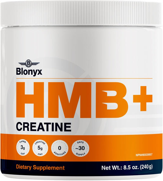 Blonyx HMB Creatine Supplement - Enhanced Strength & Recovery, High-Intensity Athletes, 30-Day Supply