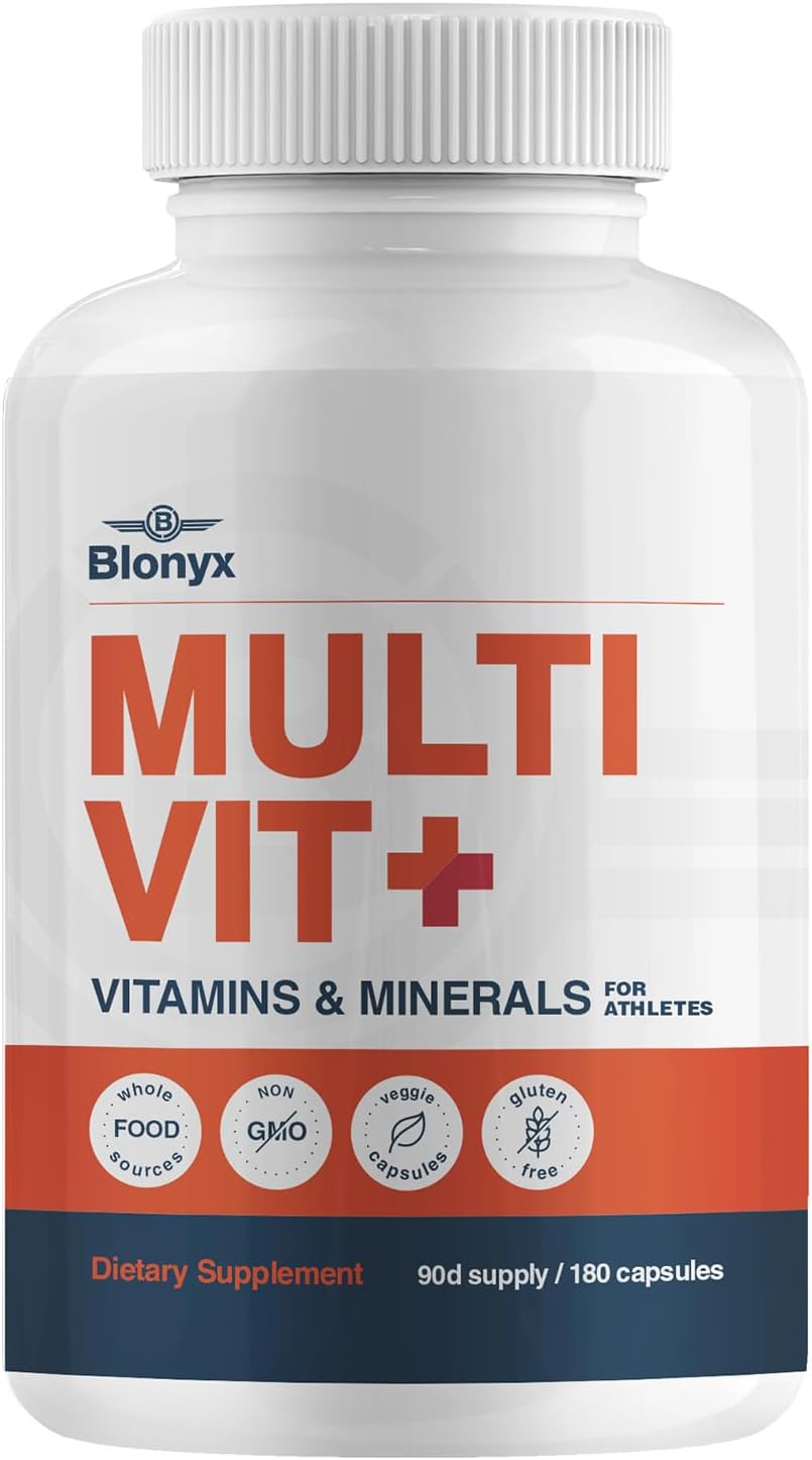 Blonyx Multivit+ Athlete's Multivitamin - Performance & Muscle Health Support, Whole Food Nutrients, 90 Days