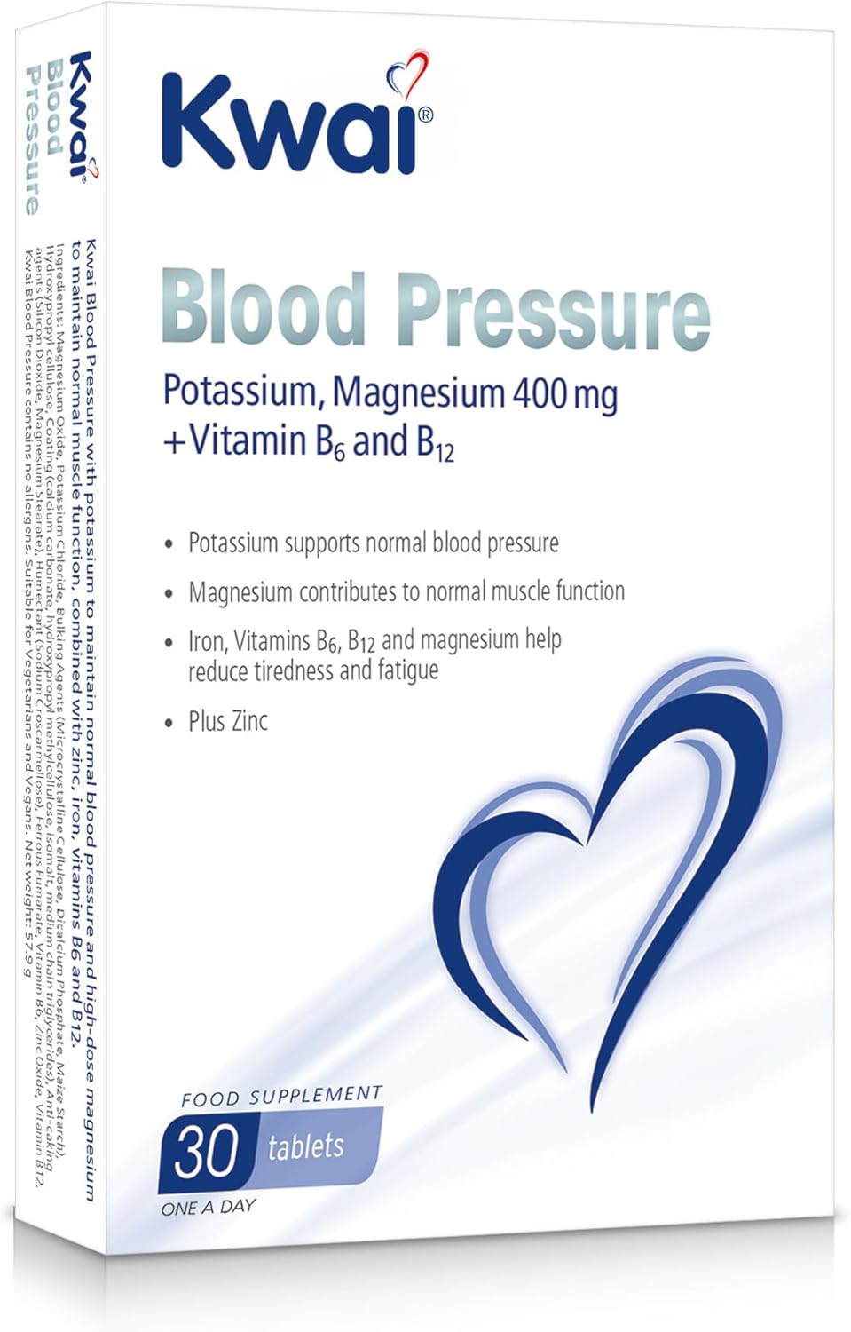 Blood Pressure Support Supplement with Potassium, Magnesium, Vitamin B6, and B12 - 30 Tablets