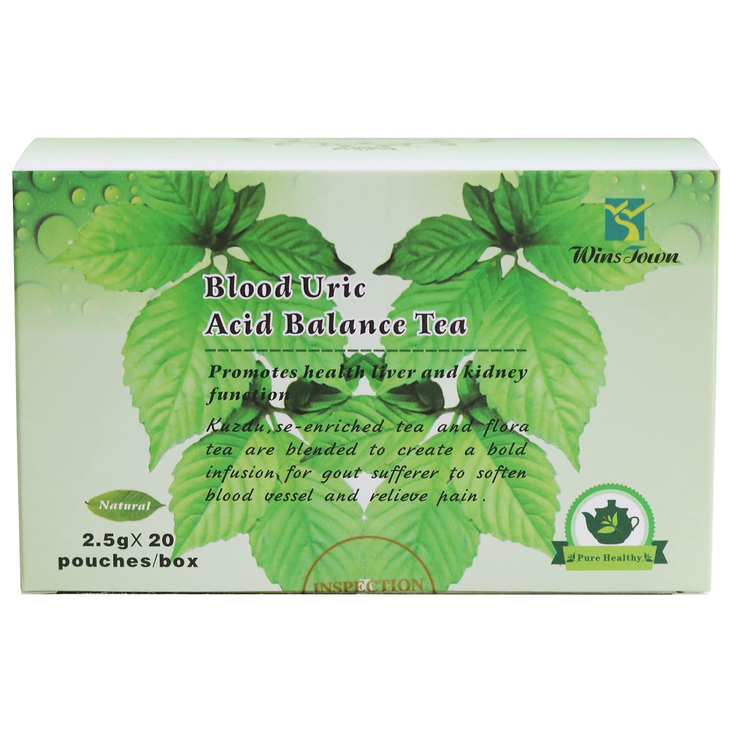 Blood Uric Acid Balance Tea for Gout Relief - 20 Tea Bags to Support Purine Metabolism
