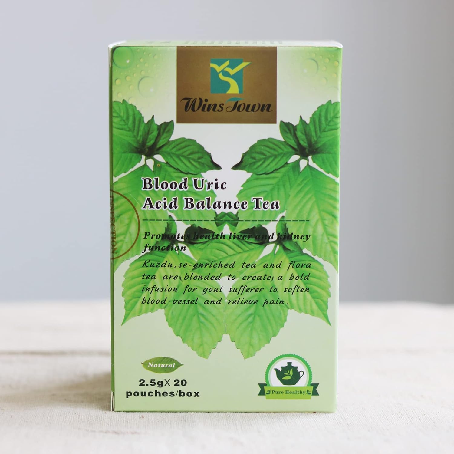 Blood Uric Acid Balance Tea for Gout Relief - 20 Tea Bags to Support Purine Metabolism