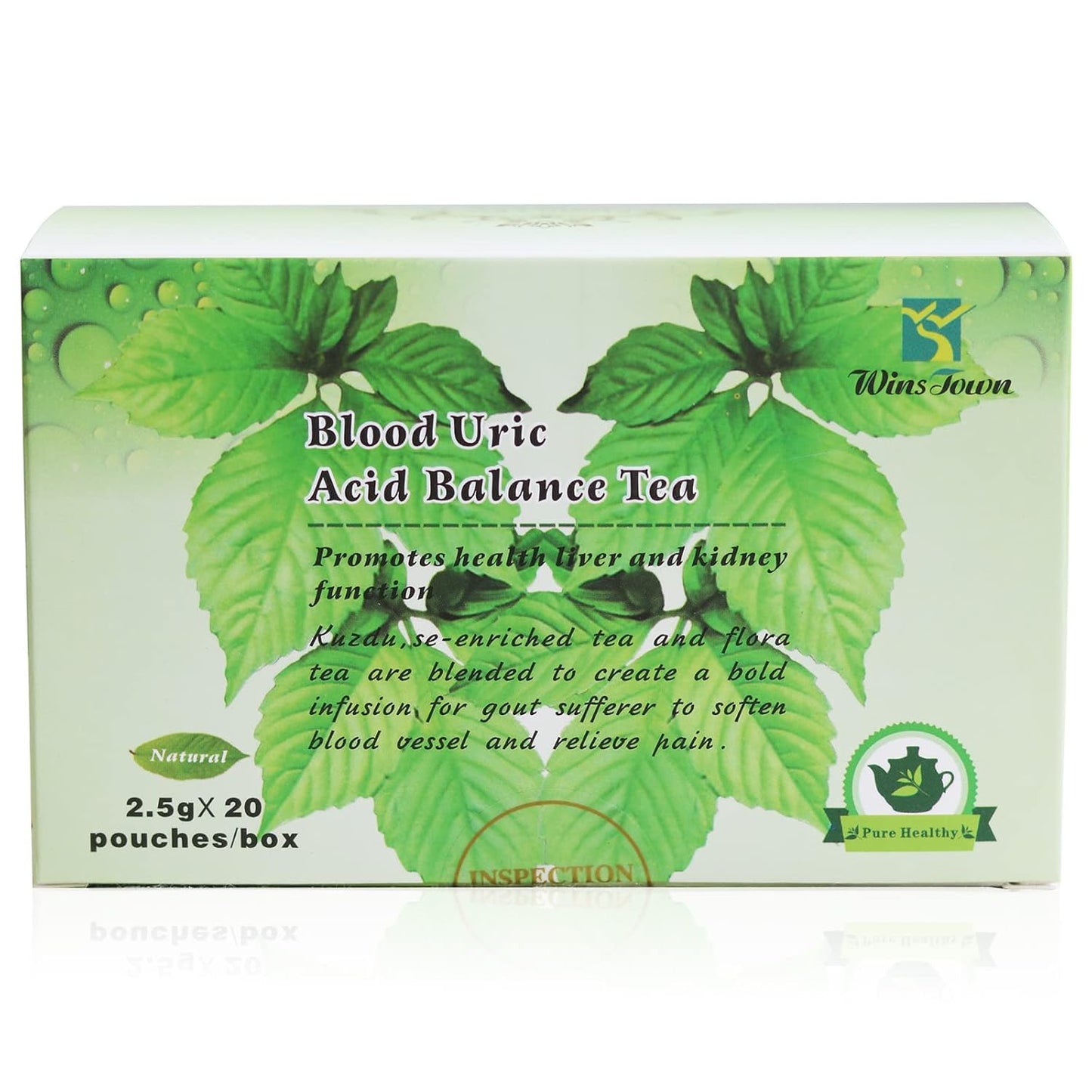 Blood Uric Acid Balance Tea for Gout Relief - 20 Tea Bags to Support Purine Metabolism