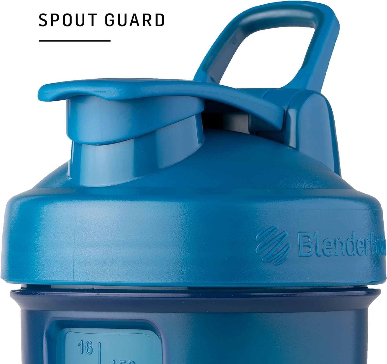 Blue BlenderBottle ProStak System with Pill Organizer - 22 oz Shaker Bottle for Protein Powder Storage