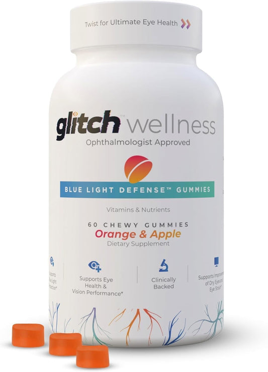 Blue Light Defense Eye Health Gummies - Lutein & Zeaxanthin Supplement for Seniors - Vegan & Delicious Eye Vitamins - 60 Count