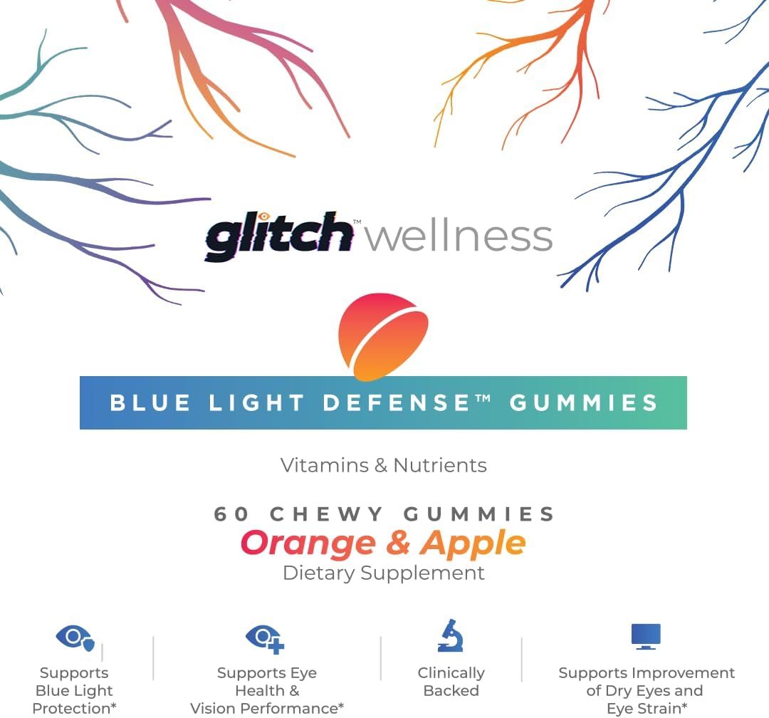 Blue Light Defense Eye Health Gummies - Lutein & Zeaxanthin Supplement for Seniors - Vegan & Delicious Eye Vitamins - 60 Count