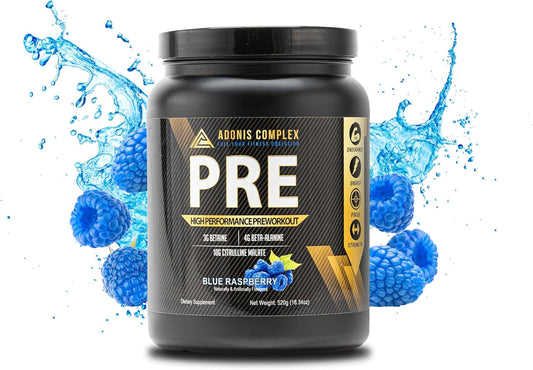 Blue Raspberry Adonis Complex Pre-Workout Supplement for Enhanced Performance