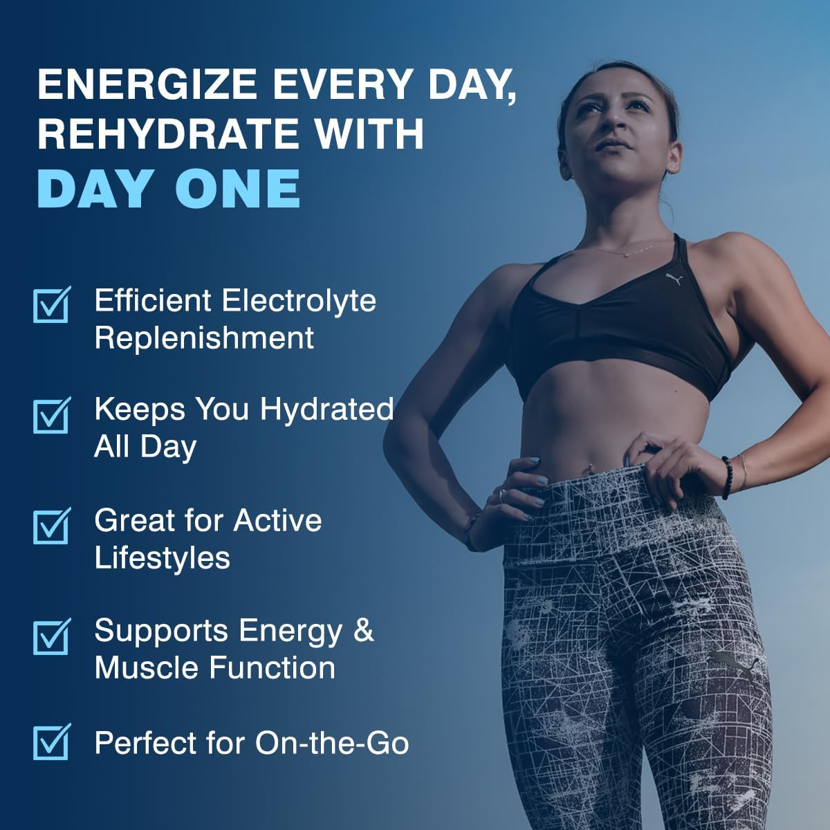 Blue Raspberry Electrolyte Gummies for Runners & Athletes - Hydration Alternative to Powders & Tablets - 60 Gummies