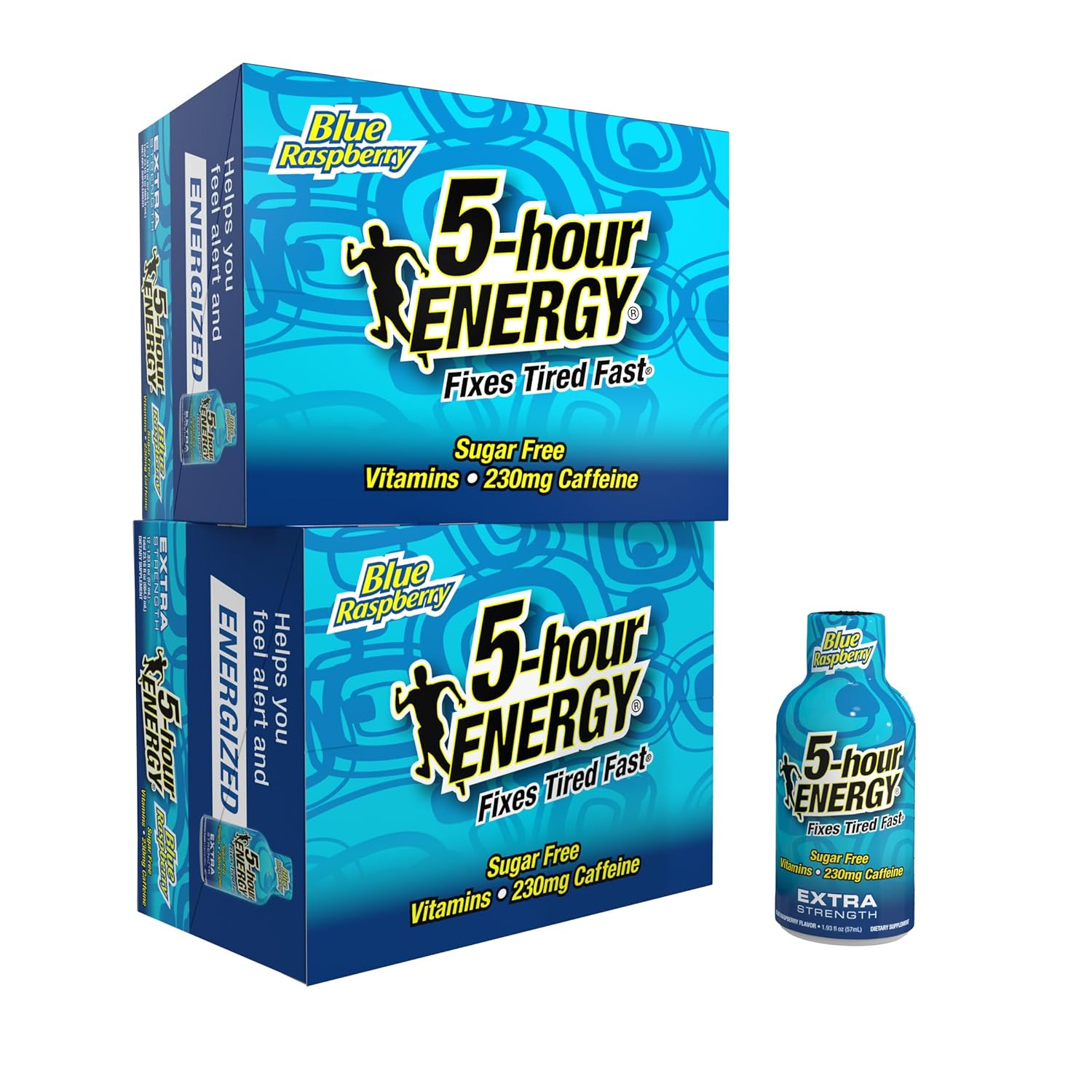 Blue Raspberry Flavor 5-hour ENERGY Extra Strength Shots - 24 Count, Sugar-Free, Zero Calories, with B-Vitamins & Amino Acids for Energy Boost