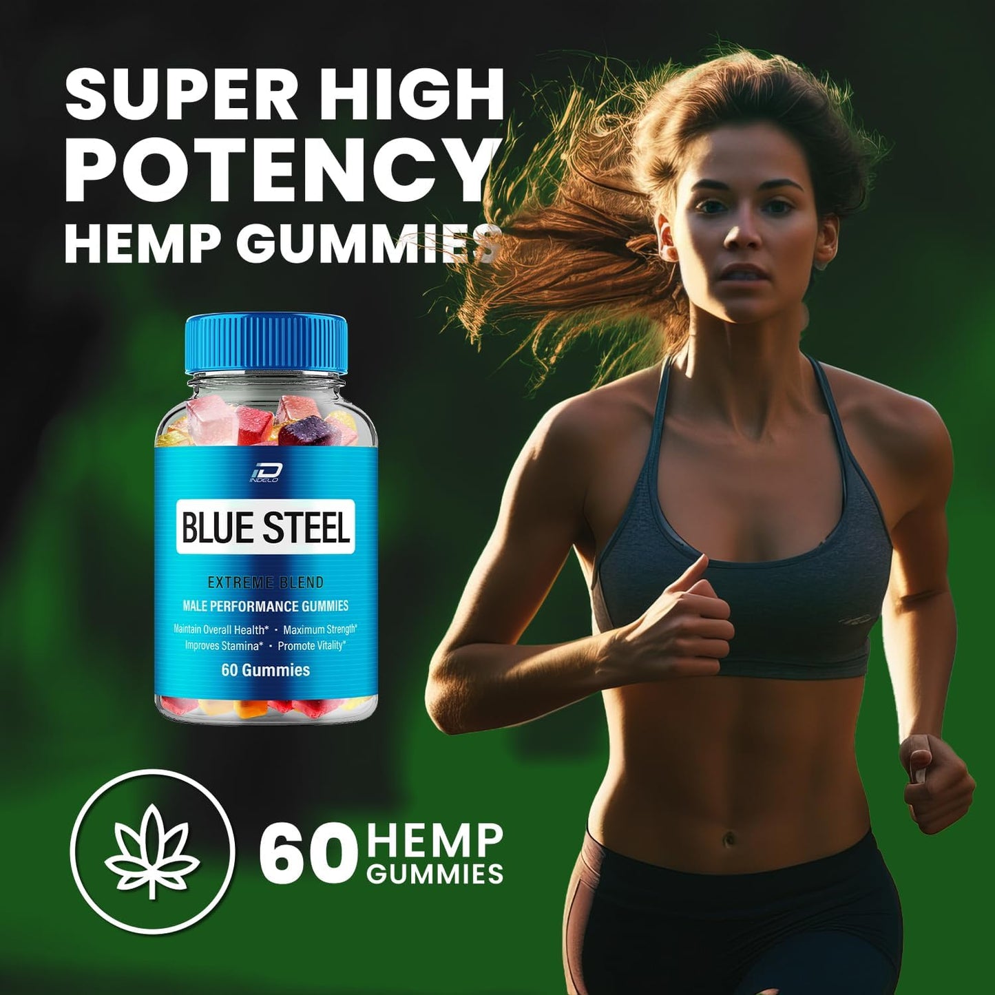 Blue Steelmetabolism boosterGummies - Indelo's Official Formula, Advancedmetabolism boosterOil Formulation (3 Pack - 180 Gummies)