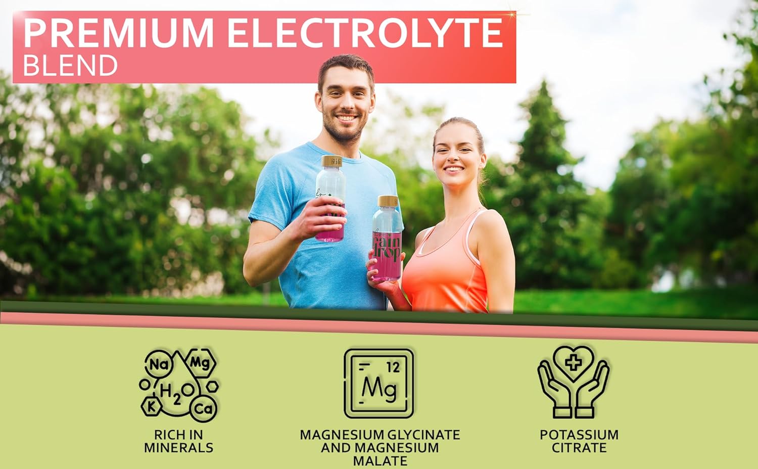Blueberry Flavored Dr Raindrop Electrolytes Powder for Hydration and Recovery, Gluten Free with Potassium Citrate - Ideal for Sports and Fasting