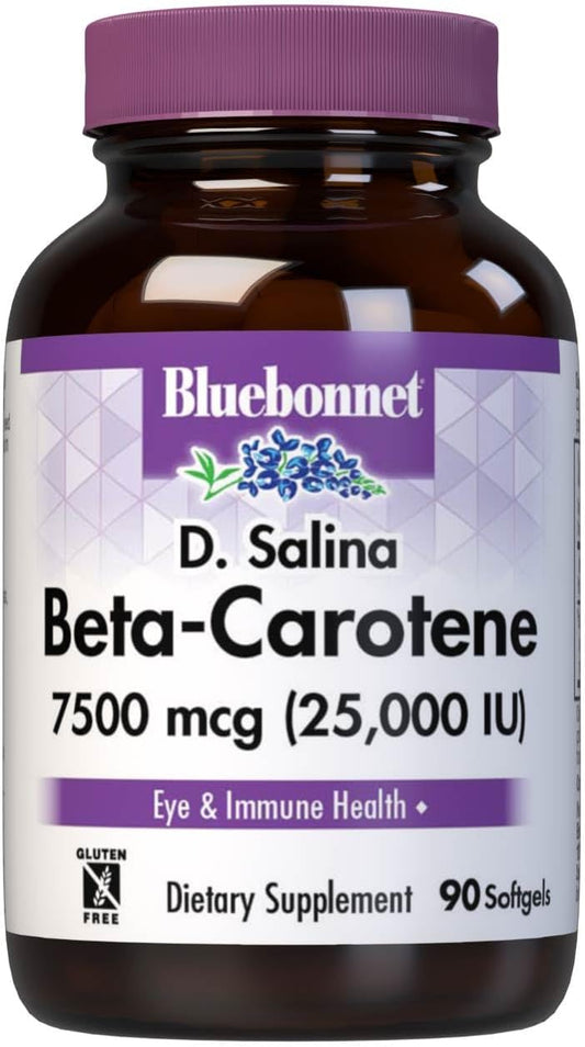 BlueBonnet Beta-Carotene Soft Gels, 25000 IU, 90 Count - Reddish Brown Formula