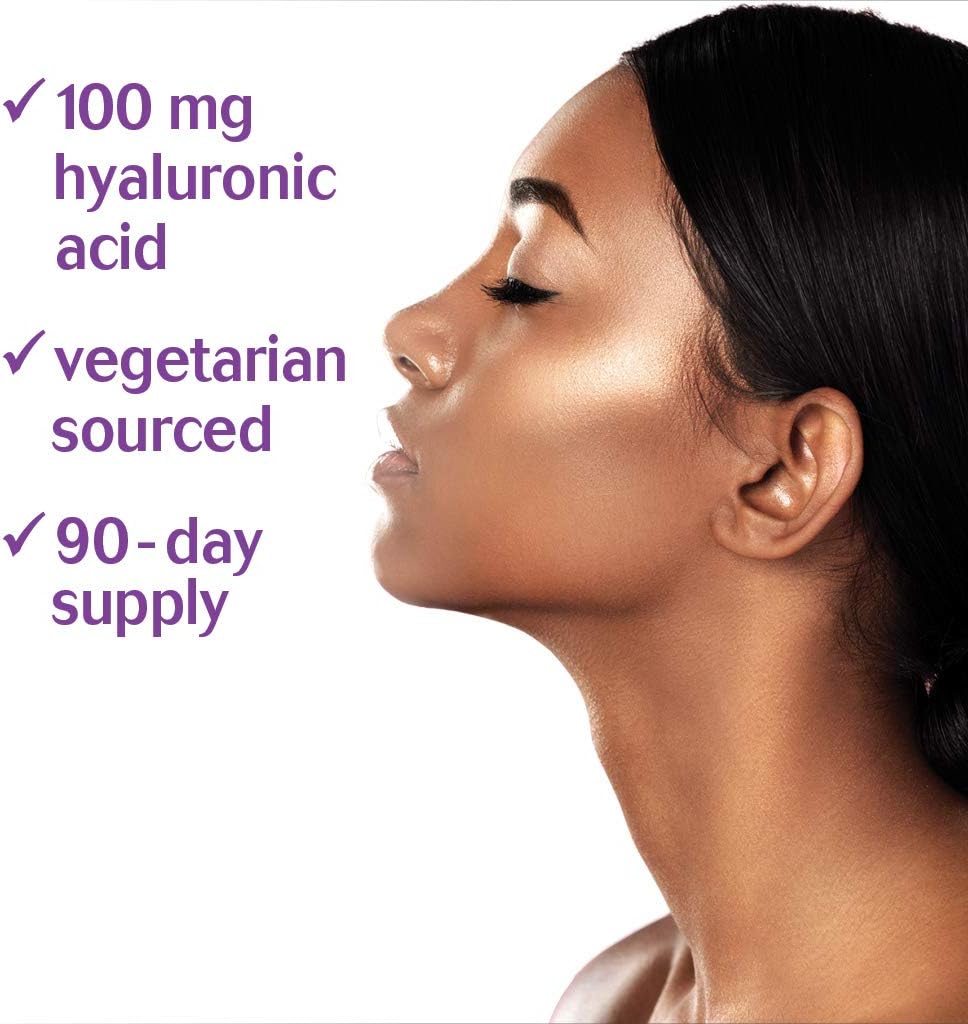 Bluebonnet Nutrition Beautiful Ally Hyaluronic Acid 100mg Softgels for Glowing Skin, Non-GMO, Gluten-Free - 90 Servings