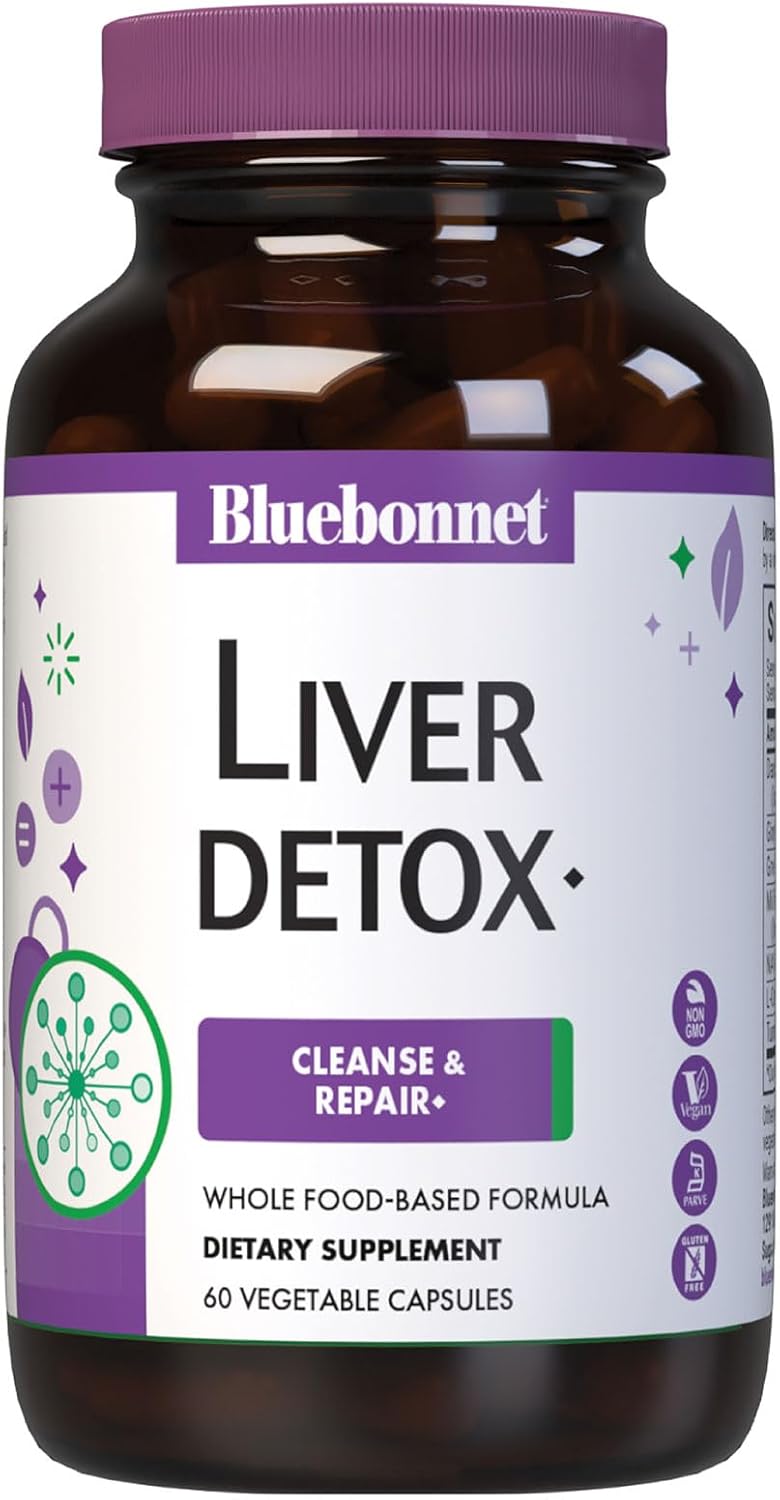 Bluebonnet Nutrition Liver Detox Capsules - Liver Health Support with Antioxidant Protection, Soy-Free, Gluten-Free, Kosher, Non-GMO, Dairy-Free - 60 Servings