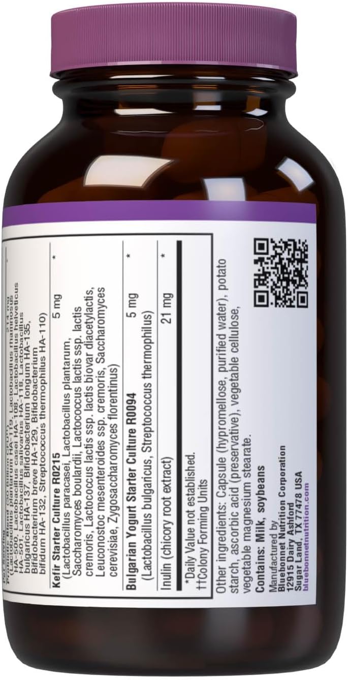 Bluebonnet Nutrition Probiotic and Prebiotic Capsules, 30 Billion CFU for Immune Support and Digestive Health, Gluten-Free & Non-GMO, 30 Count Bottle
