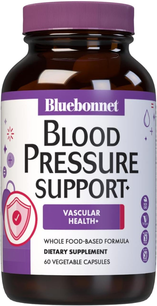 Bluebonnet Nutrition Vascular Health Supplement - Blood Pressure Support, Vegan, Non-GMO, Gluten-Free, 60 Capsules