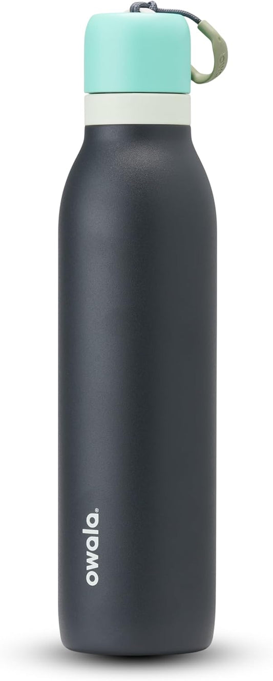 Blue/Grey Owala FreeSip Twist Insulated Stainless Steel Water Bottle - BPA-Free, 24-oz - Ideal for Sports and Travel