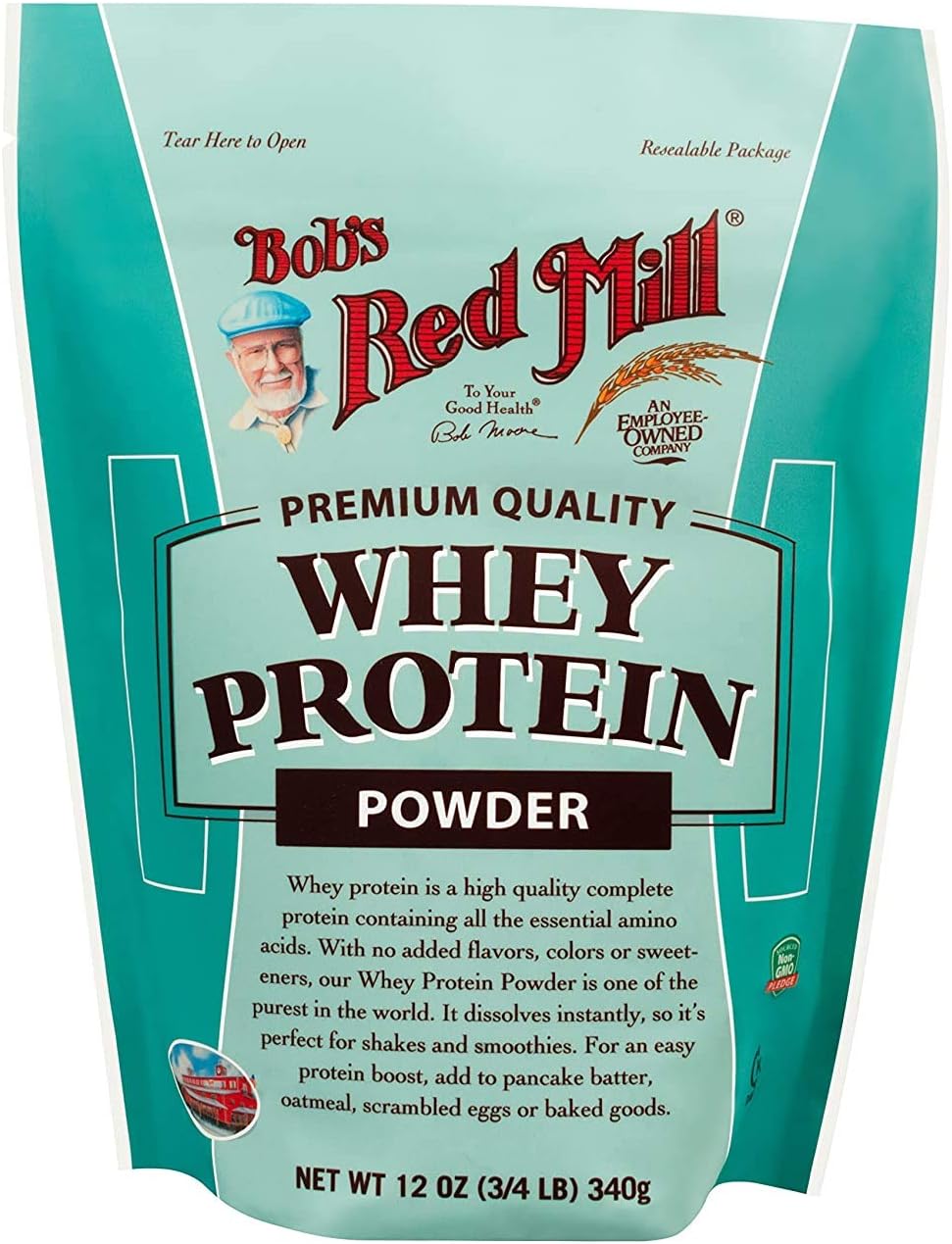 Bob's Red Mill Whey Protein Powder - All Natural, 12 Ounce (Pack of 2)