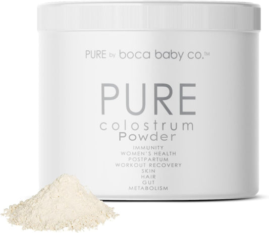 Boca Baby Co. Bovine Colostrum Supplement Powder for Muscle Recovery - 30 Servings, Unflavoured