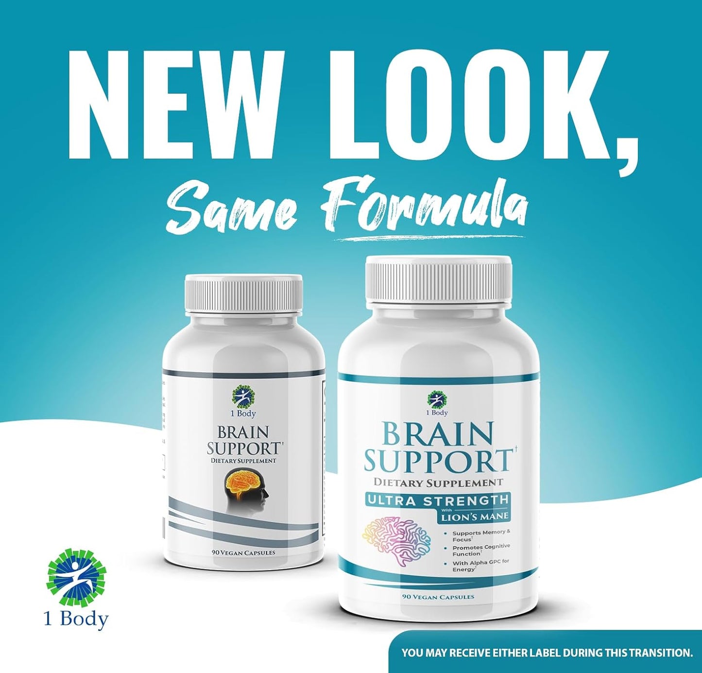 Body Brain Support Triple Pack - Alpha GPC & Lion's Mane Extract - 90 Capsules per Bottle