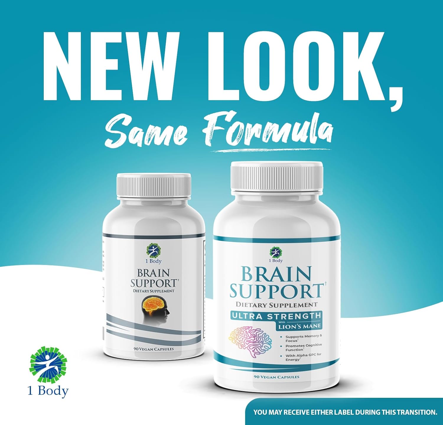 Body Brain Support Triple Pack - Alpha GPC & Lion's Mane Extract - 90 Capsules per Bottle