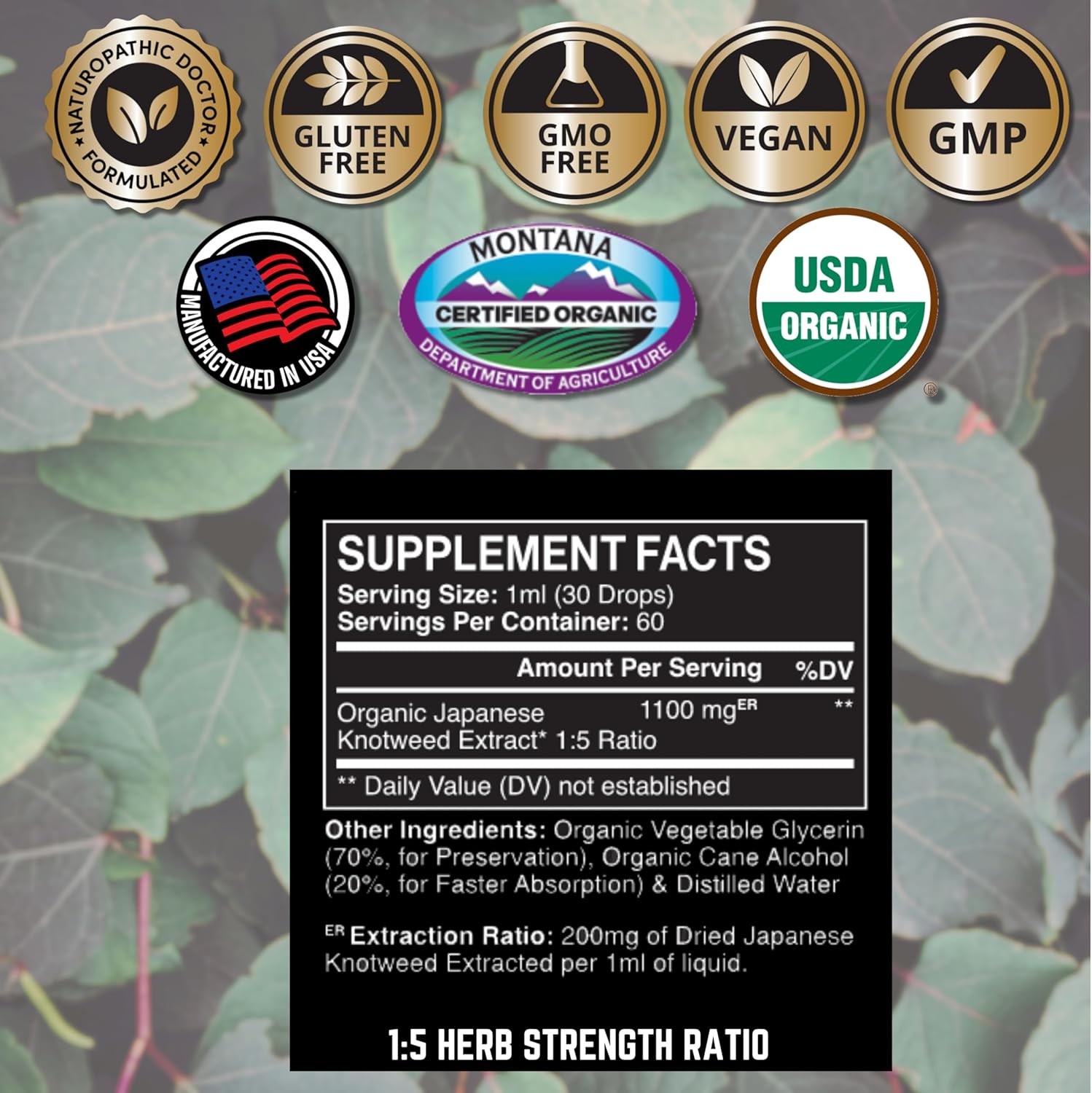 Body Odor Supplement & Japanese Knotweed Tincture Bundle for Wellness